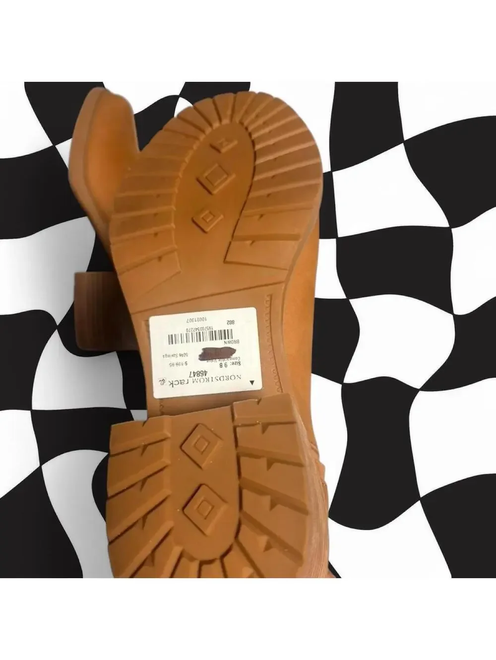 Tom’s Hailey Tan leather ankle boots with a heel